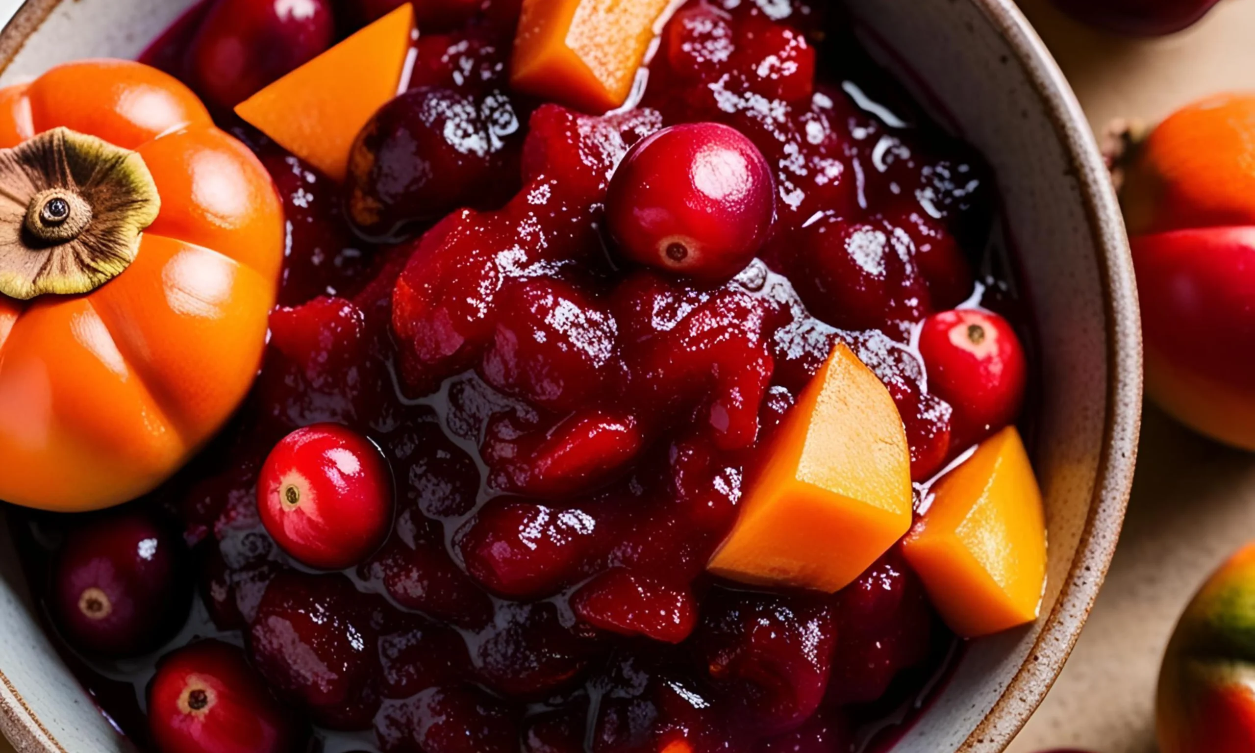 Persimmon Cranberry Sauce