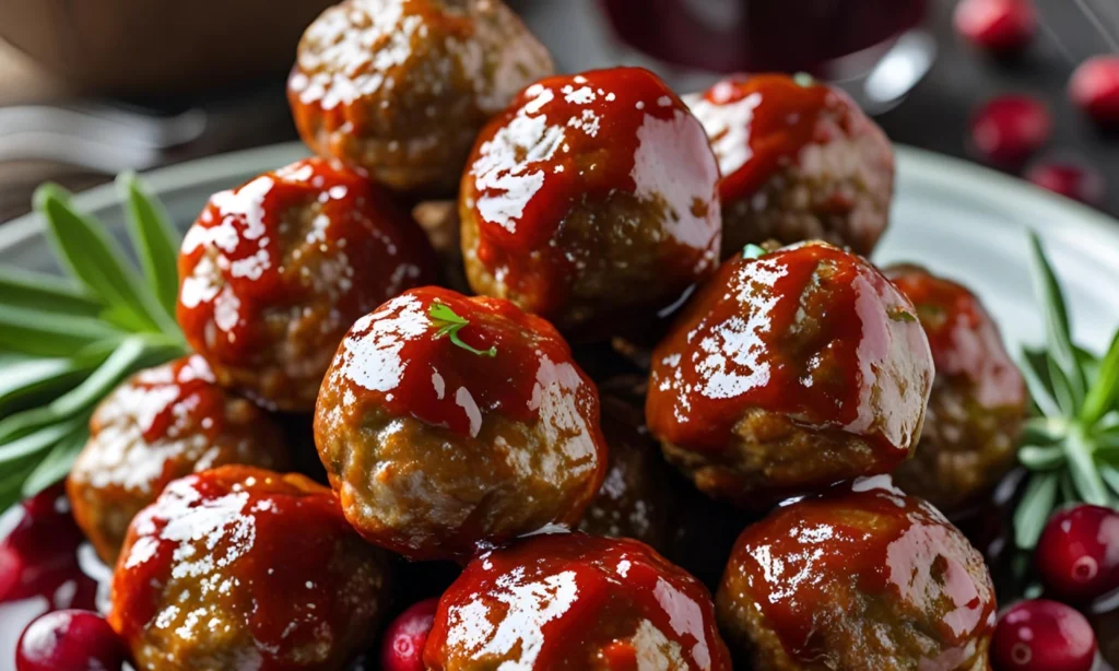 BBQ Meatballs With Cranberry