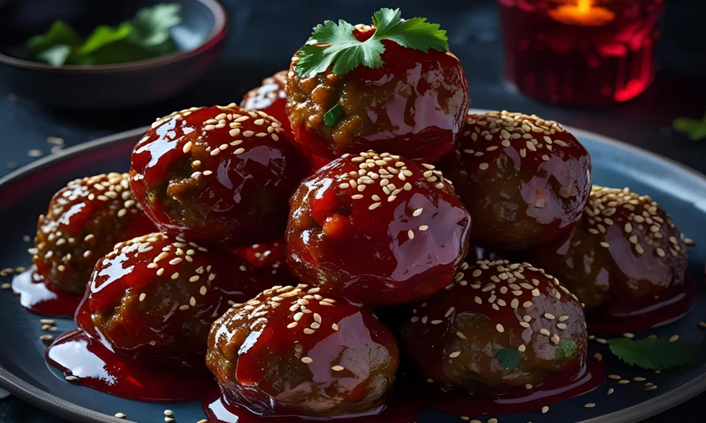Grape Jelly Chili Meatballs